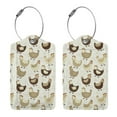 thumbnail image 3 of Cauagu Chicken Cartoon Pattern Luggage Tags,Leather Luggage Tags Personalized Luggage Tag Travel Tags Privacy Cover ID Label for Travel Bag Suitcase-4 PCS, 3 of 5