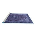 thumbnail image 2 of Ahgly Company Machine Washable Indoor Rectangle Medallion Blue Traditional Area Rugs, 8' x 12', 2 of 4