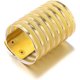 thumbnail image 4 of Conjunto de 2 piezas de pulsera con hebilla de metal ancha en tono dorado para mujer africana, 4 of 4
