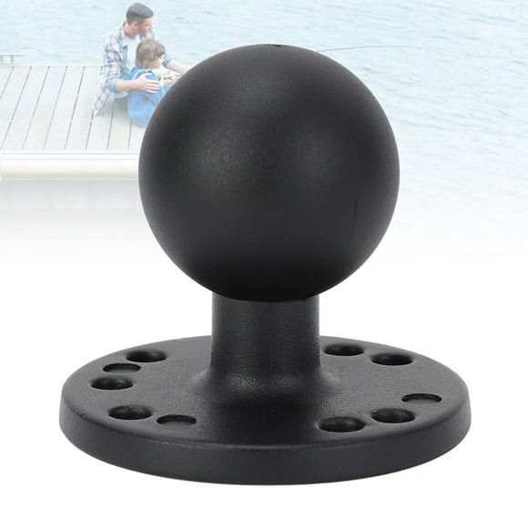 AMPS Hole Round Plate, Aluminum Alloy Anti Slip Easy Install 1.5 Inch Ball Mount for RAM Mounts C Size Double Socket Arm