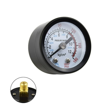 

BAMILL Air Compressor Pneumatic Hydraulic Pressure Gauge 0-12Bar / 0-180PSI Manometer