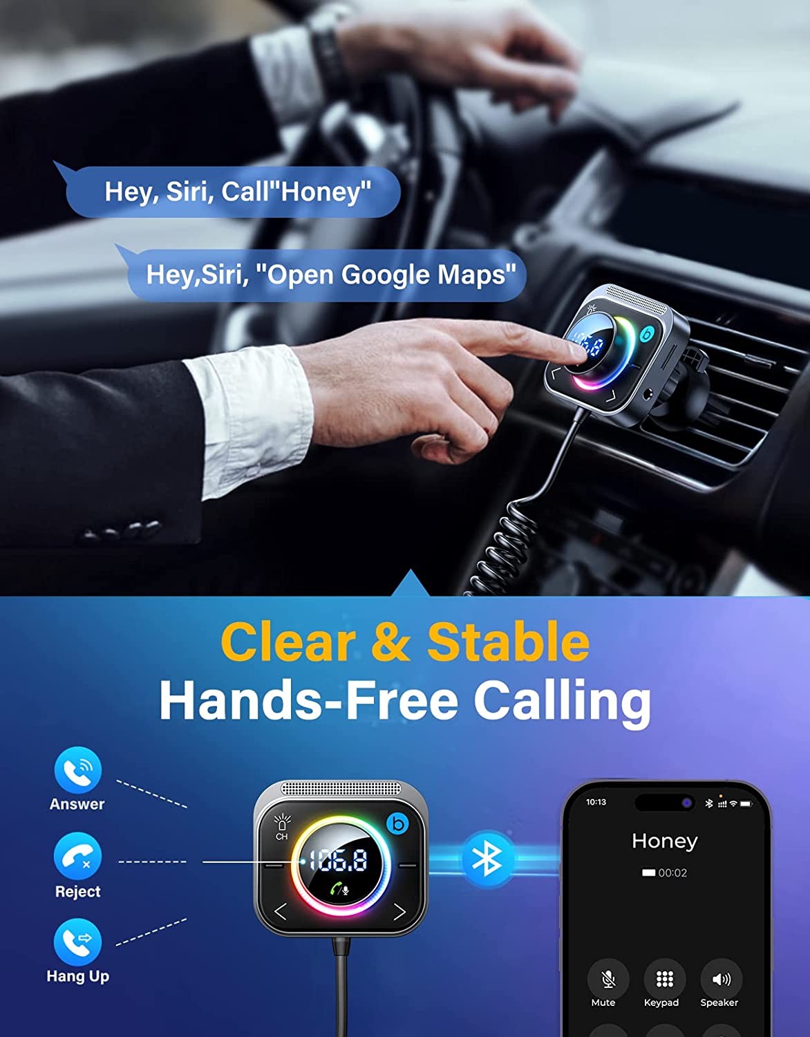 JOYROOM Bluetooth 5.3 FM Transmitter with USB-C PD photo 5