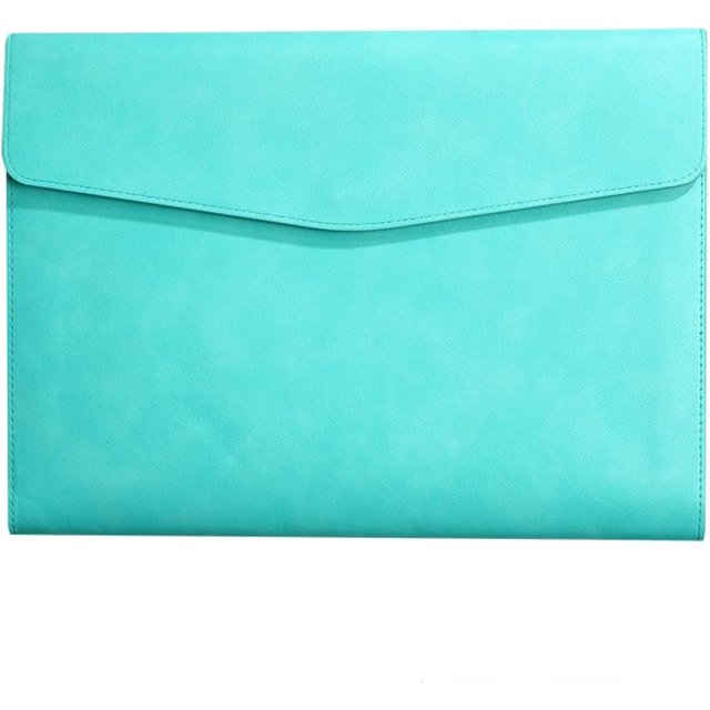Large Capacity A4 Leather Document Pouch Business Office Information Bag