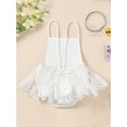 thumbnail image 4 of Bagilaanoe Newborn Baby Girl Summer Rompers Dress Butterfly Sleeveless Bodysuits + Hairband 3M 6M 9M 12M 24M Infant Tulle Patchwork A-line Dresses, 4 of 9