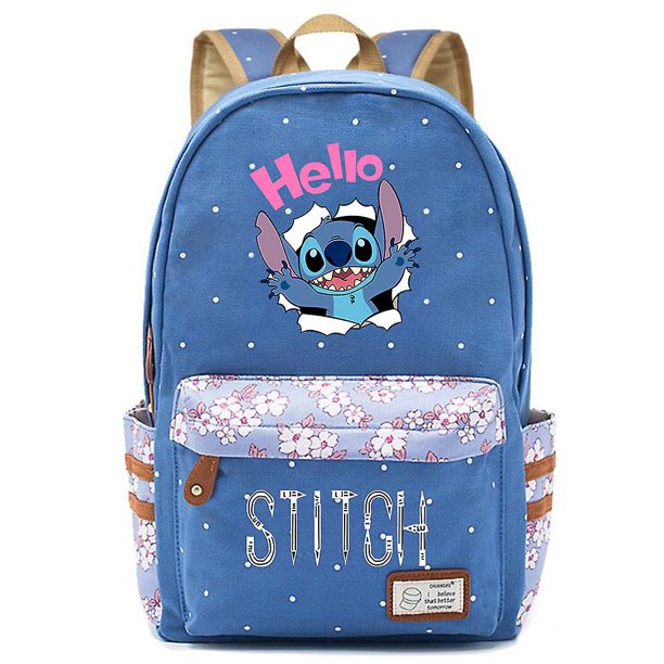 New Kawaii Disney Stitch Boy Girl Kids School Book Bags Women Bagpack Teenagers Schoolbags Canvas Travel Laptop Backpack