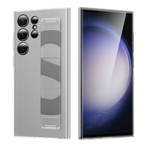 SaniMore for Samsung Galaxy S24 Ultra Case, Silicone Wrist Strap Stand Skin-fell Anti-scracth Shockproof Anti-fall Rugged Handle Slim Fit Lightweight Durable for Samsung S24 Ultra, Gray