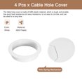 thumbnail image 3 of Cubierta de agujero de cable Uxcell 4Pack de 2.4 pulgadas ABS para escritorio de oficina, grommet de cable, 3 of 6