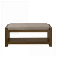 thumbnail image 6 of Bench, 40” Modern Accent with Padded Linen Seat & Lower Shoe Rack | Linen | Modern, 6 of 7