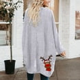 thumbnail image 2 of Uhndy 2022 Jackets for Women, Women Casual Christmas Printed Blouse Mid-Length Cardigan Long Sleeve Tops Sweater Winter Coats Christmas Gifts for Women, 2 of 6