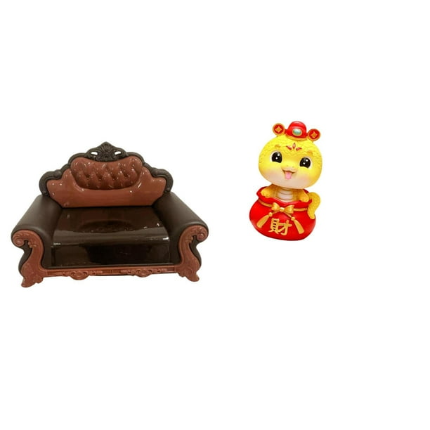 Sofá Miniatura, Sillón Individual, Modelo DIY, Accesorio, Mueble, Micropaisaje, Regalo, Decoración, Estatua De Serpiente De Año Nuevo Chino 2025, Adorno, Recuerdo, Artesanía, Figura Feng