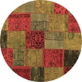 thumbnail image 1 of Ahgly Company Indoor Round Patchwork Brown Transitional Area Rugs, 8' Round, 1 of 4
