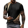 thumbnail image 2 of Njoeus Graphic Tees Men, Cool Graphic Tees Men's Cool Geometry Print T Shirts Big & Tall Graphic Tees for Men Party Vacation Short Sleeve Crew Neck Shirt Casual Tops S-5Xl Hawaiian Shirt for Men Summe, 2 of 6