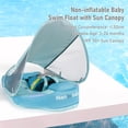 thumbnail image 2 of Anillo de natación Mambobaby Flotador de natación para bebé no inflable Flotador de natación para bebé suave e impermeable Entrenador de natación agradable para la piel con flotador de cola + toldo so Mambobaby Anillo de natación, 2 of 7