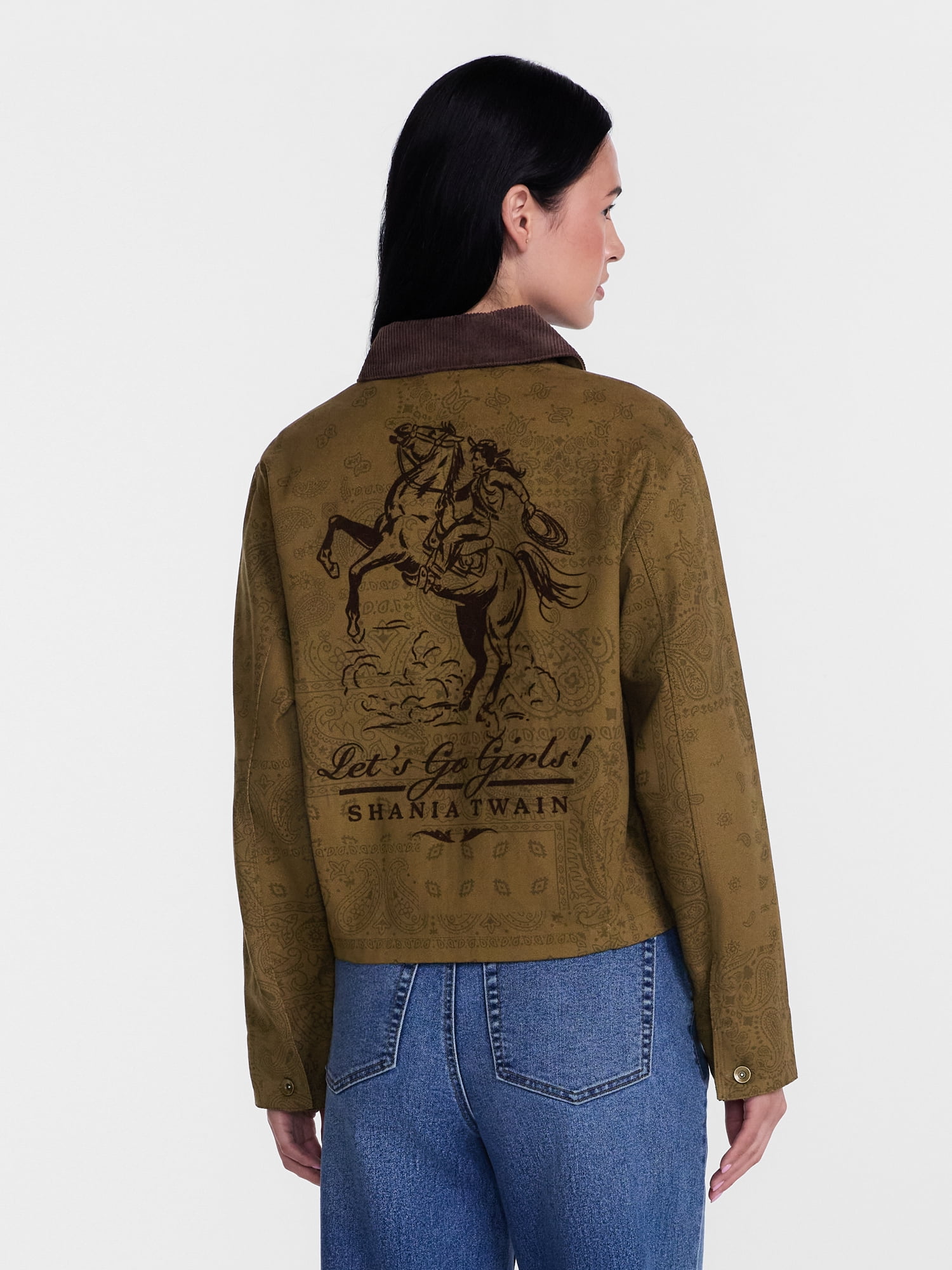 Shania Twain Women's Print Cotton Jacket with Long Sleeves, Sizes XXS-4X