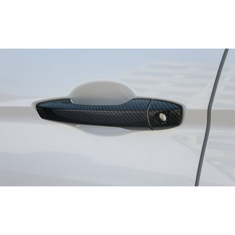 New Carbon Fiber Look Car Door Handle Protector Cover Trim for