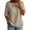 Khaki, variant on Boat Neck 3/4 Sleeve Tops for Women Lightweight Soft Side Split Hem Solid Color Shirts Loose Fit Dressy Casual Fashion Basic Blouses M