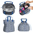 thumbnail image 2 of Paw Print Dog Bone Drawstring Lunch Bag Women - Drawstring Lunch Bag Insulated for Work Office - Stain-Resistant Large Lunchbags for Women with Multi-Pockets, 2 of 6
