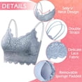 thumbnail image 3 of Padded Bralettes for Women Sexy, Lace Bralettes for Women Pack of 6, Bandeau Bras for Women Girls, 3 of 7