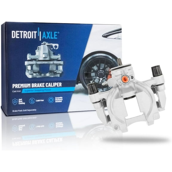 Detroit Axle - Rear Left Brake Caliper for Ford Fusion Escape Edge Lincoln MKC MKZ MKX Nautilus, Driver Side Disc Brake Caliper with Bracket Replacement