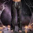 thumbnail image 2 of QWKLEAJ Halloween Pajama Pants Women Loose Fit Elastic Waist Lounge Pants Holiday Party Sleepwear Casual Home Trousers Pumpkin Cat Print Long Bottoms Comfy Nightwear, 2 of 6