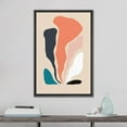 thumbnail image 3 of PixonSign Framed Canvas Print Wall Art Retro Vintage Multicolor Pastel Polygon Collage Abstract Shapes Illustrations Modern Art Decorative Minimal for Living Room, Bedroom, Office - 24"x36" Black, 3 of 5