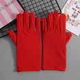 thumbnail image 2 of Inteprter Guantes de LICRA para mujer, ropa de mano elástica corta, acogedora, ropa de Cosplay, adornos de conducción para cena, finos para fiesta Suministros térmicos Rojo Inteprter HA061226-01, 2 of 6