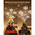 thumbnail image 2 of Christmas Star Tree Topper with Built-in Led Snowflake Projector Lights Hollowed Pentagram Tree Topper,Plug in Christmas Tree Ornament for Indoor Office Xmas New Year Holiday Tree Decoration, 2 of 8