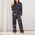 thumbnail image 2 of Balery 2025 New Year 2 Conjunto de Pijama con Estampado para Mujer, Conjunto de Dos Piezas con Manga Larga, Ropa de Dormir Suave con Bolsillos, Pijamas Cómodos-XX-Large, 2 of 7