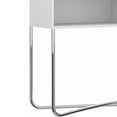thumbnail image 2 of Allora Wooden Console Table with 2 Open Compartments Metal Frame in White Chrome, 2 of 5