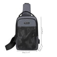 thumbnail image 3 of MUSOIE Sling Bag for Men Crossbody Backpack with USB Charging Port Waterproof Chest Daypack, 3 of 5