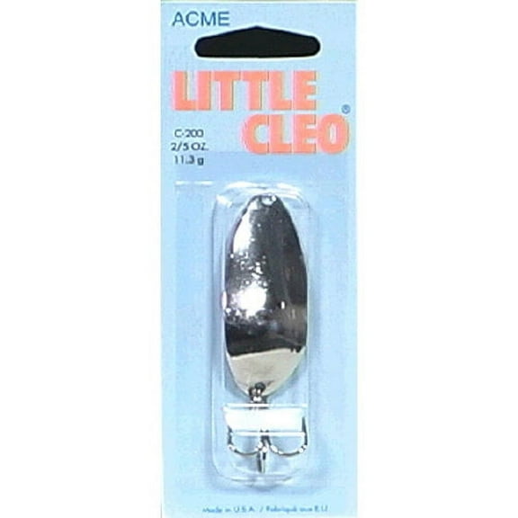 Acme Tackle Little Cleo Fishing Lure Spoon, Silver 2/5 oz.