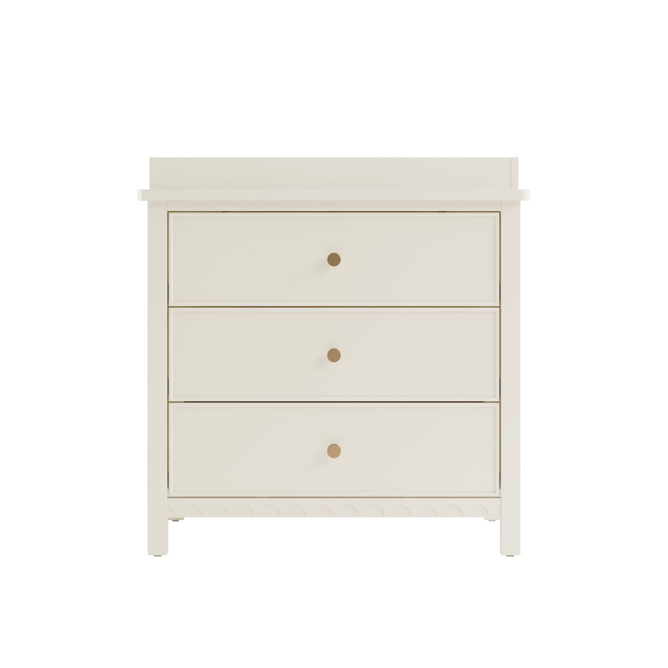 Graco Sasha 3 Drawer Dresser with Infant Changing Topper, Frosted Oat