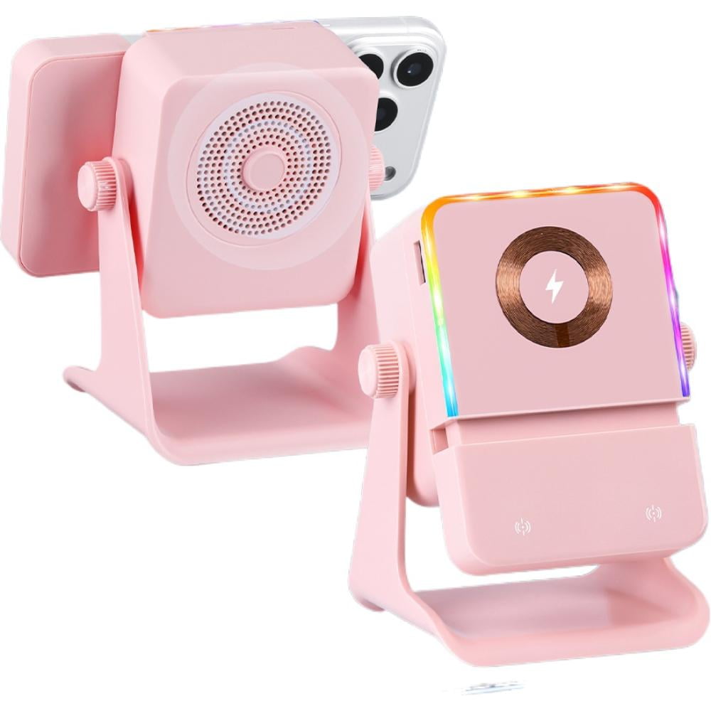 OADUKQ Wireless Speaker Phone Stand Pink