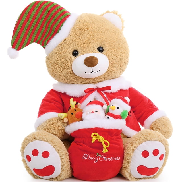 Oso de peluche navideño Morismos de 62 cm con juguetes