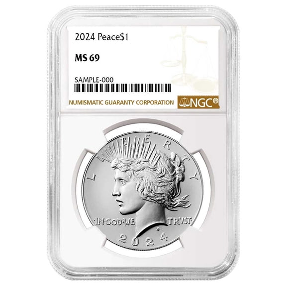 Collectible 2024 $1 Peace Silver Dollar NGC MS69 Brown Label - Walmart.com