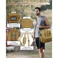 thumbnail image 4 of Holuxer Insulated Lunch Boxes for Men - Double Deck Lrage Lunch Bags for mens, Soft Adult Lunchbox for Work, Expandable Lunch Cooler Bag for Beach Picnic Camping Outdoor Travel (Brown,16L), 4 of 6