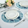 thumbnail image 2 of WOBOGO Deep Blue Sea Turtle Round Placemats Set of 4 Heat Resistant Washable Kitchen Table Decorations 15.4in, 2 of 7