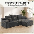 thumbnail image 2 of Gewnee 107.8" Boneless Couch, Cloud Couch Modular Sectional Sofa, L-Shaped Boneless Couches for Living Room, Deep Seat Sleeper Sofa,Required No Assembly,Gray, 2 of 8