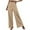 Khaki, variant on Pants for Women Workout Out Trousers Casual Loose Pants Color Wide Leg Pants Wide Leg Pants