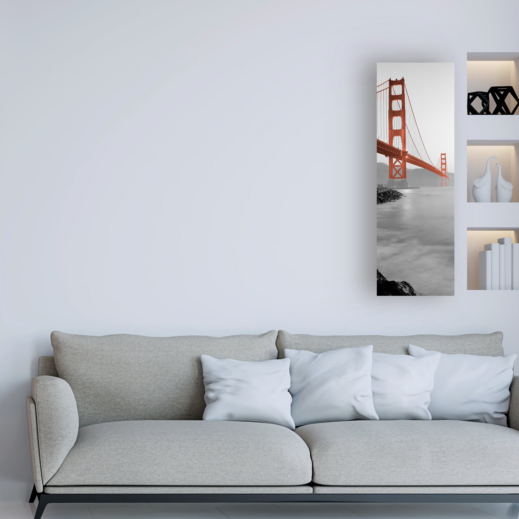 Trademark Fine Art 'Golden Gate Bridge at Dawn (A)' Canvas Art by Alan Blaustei
