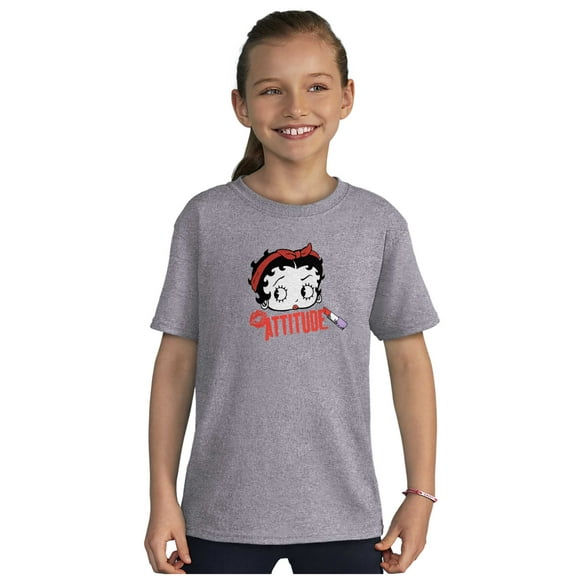 Betty Boop Attitude Cartoon Character Girls Kids T Shirt Tees Teen Brisco Brands XS
