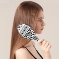 thumbnail image 3 of Boho Chic Vintage Hair Brush, Artistic Floral Paddle Comb for Wet and Dry Hair, Soft Bristles and Natural Grip, Retro Pattern for Aesthetic Lovers, 3 of 8