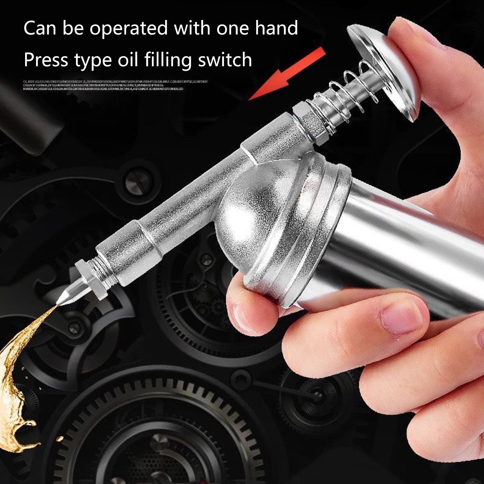 BELOWSYALER Grease Guns Machine 80CC Capacity Hand Operated Lubrication Handheld High Pressure Oil Tool for Automotive Maintenance