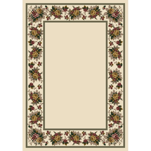 8x8 Milliken Blue Area Rug Round Floral Lace Opal II - Aprx 7' 7" x 7' 7"