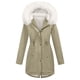 thumbnail image 2 of AUNVITO Women's Winter Parka Fleece Lined Hooded Drawstring Windproof Casual Warm Coat, 2 of 9