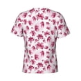 thumbnail image 6 of Vsdgher Lilies Flowers Print Men's Dry Fit Mesh Athletic Shirts Moisture Wicking Tennis T-Shirt Tops, 6 of 9