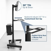 Mount-It! Mobile PC Workstation for Dual Monitors | Fits 13-32 Monitors | Adjustable