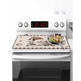 thumbnail image 2 of Stove Top Covers for Electric Stove, Coffee Gnomes Glass Stovetop Cover Protector, Farmhouse Brown Plaid Teacup Beans Induction Cooktop Protector Oven Mat for Kitchen Countertop 31"x24", 2 of 8
