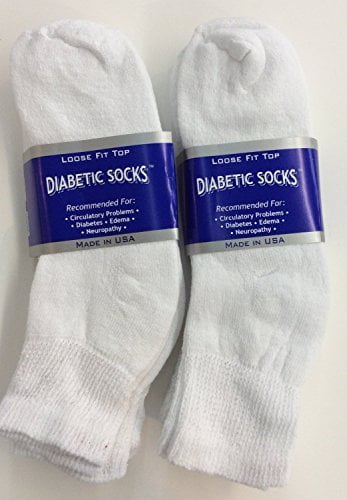 13-15 New Free S/H 24 Pr King Sz Diabetic Socks White 