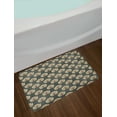 thumbnail image 2 of Floral Bath Mat, Art Nouveau Style Romantic Poppy Flowers Artistic and Ornate Nature Design, Non-Slip Plush Mat Bathroom Kitchen Laundry Room Decor, 29.5 X 17.5 Inches, Tan Grey Vermilion, Ambesonne, 2 of 2